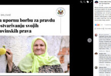 Ambasada SAD-a dodijelila priznanje nani Fati Orlović: Za upornu borbu za pravdu